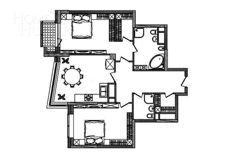 3-КОМН. КВАРТИРА БЕЗ ОТДЕЛКИ 105 М² НА 25 ЭТАЖЕ
