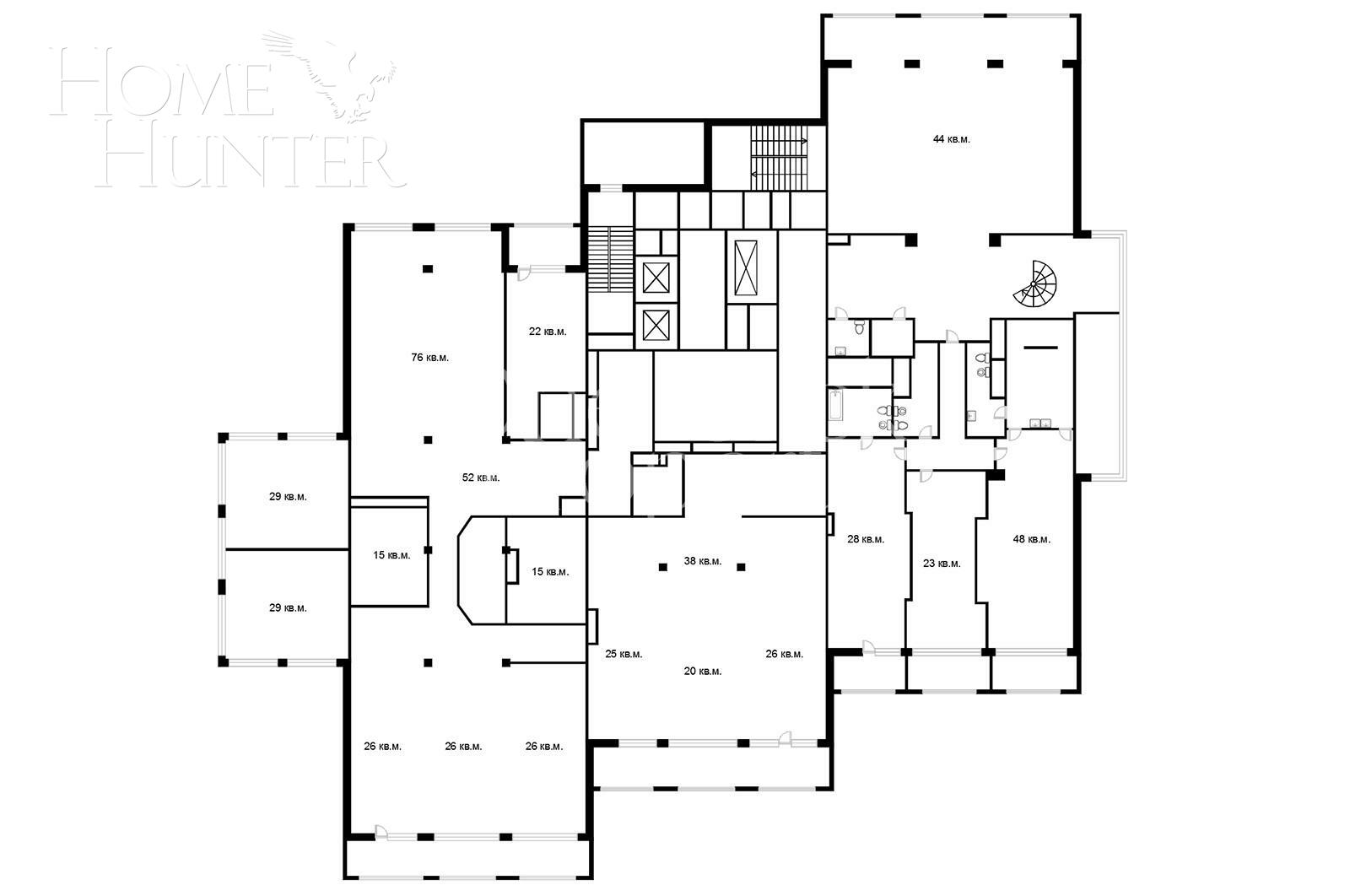 2-УРОВНЕВЫЙ ПЕНТХАУС БЕЗ ОТДЕЛКИ 227 М² НА 18 ЭТАЖЕ