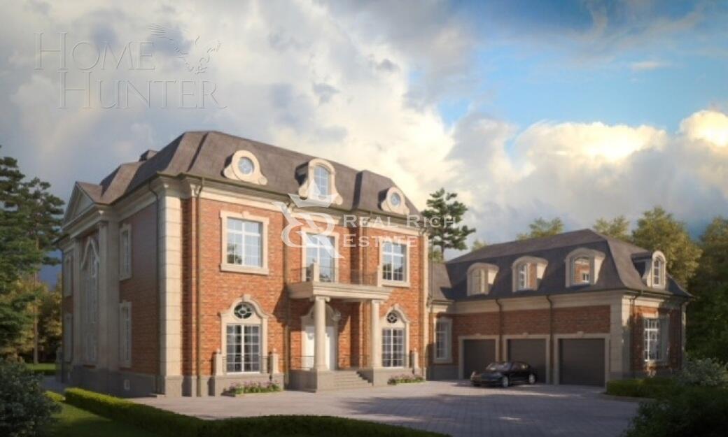 2-этажный коттедж 1 300 м² без отделки