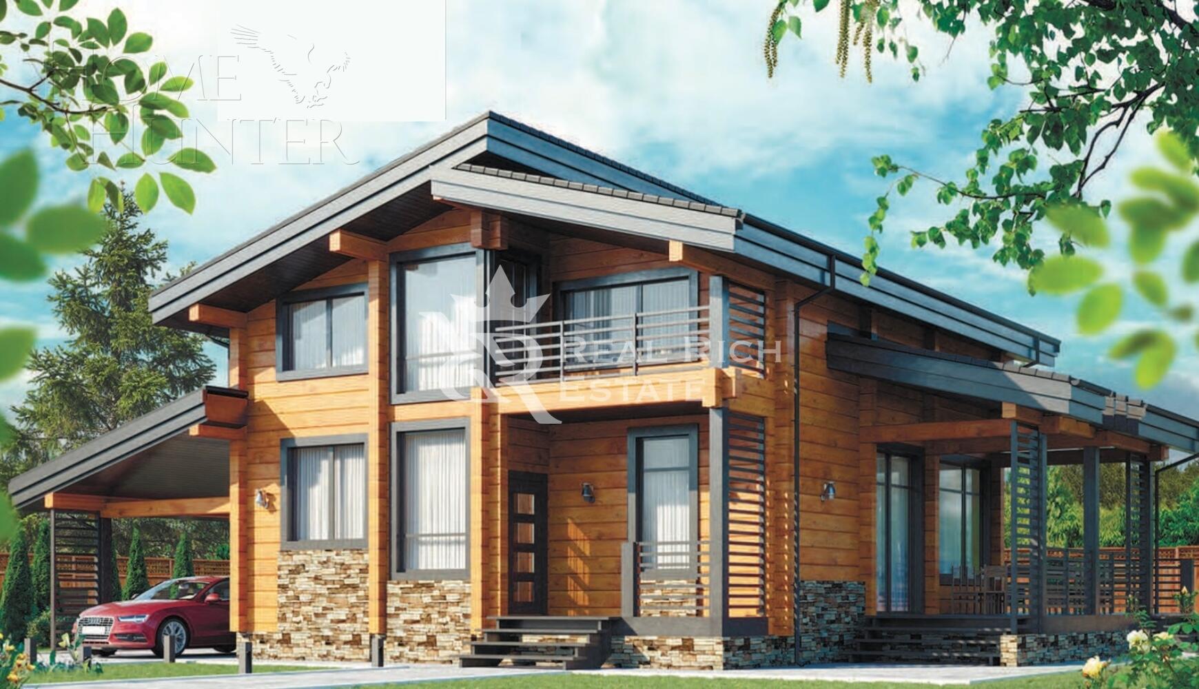 2-этажный коттедж 405 м² без отделки