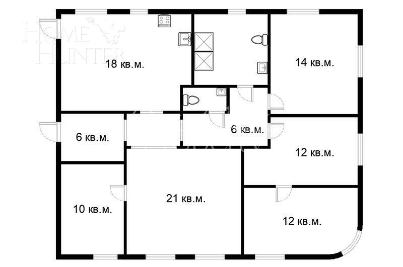 5-КОМН. КВАРТИРА С ОТДЕЛКОЙ 114 М² НА 2 ЭТАЖЕ