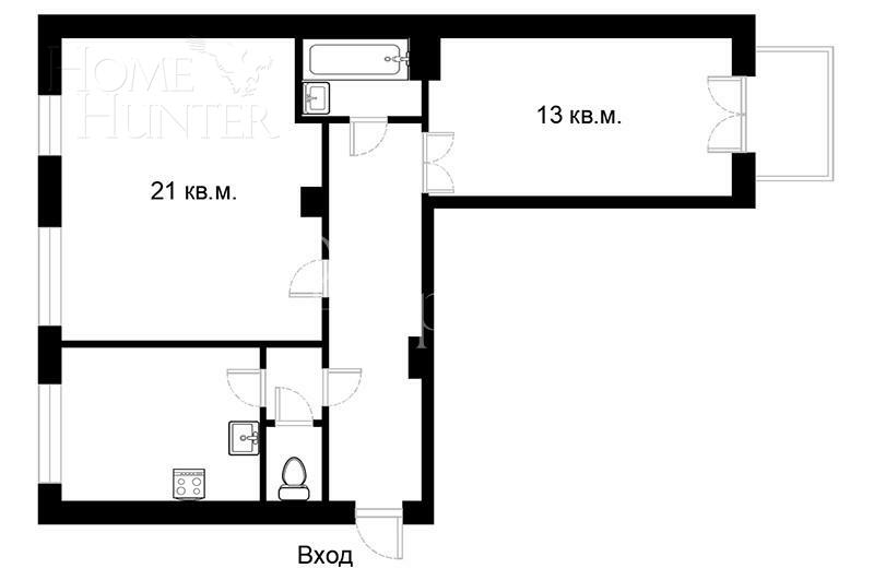 3-КОМН. КВАРТИРА С ОТДЕЛКОЙ 56 М² НА 2 ЭТАЖЕ