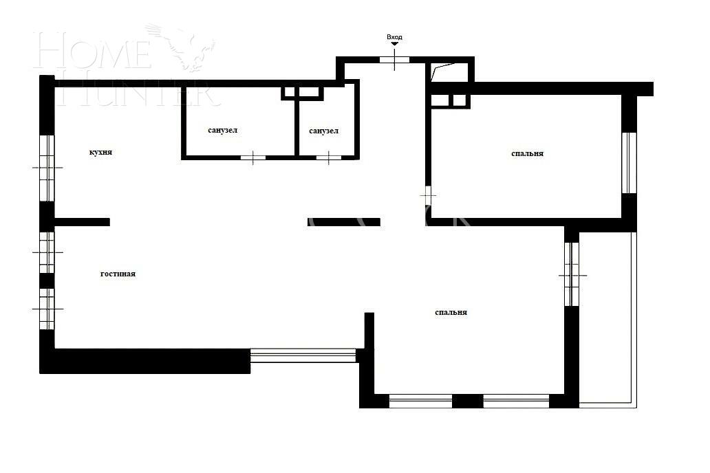 3-КОМН. КВАРТИРА БЕЗ ОТДЕЛКИ 169 М² НА 8 ЭТАЖЕ