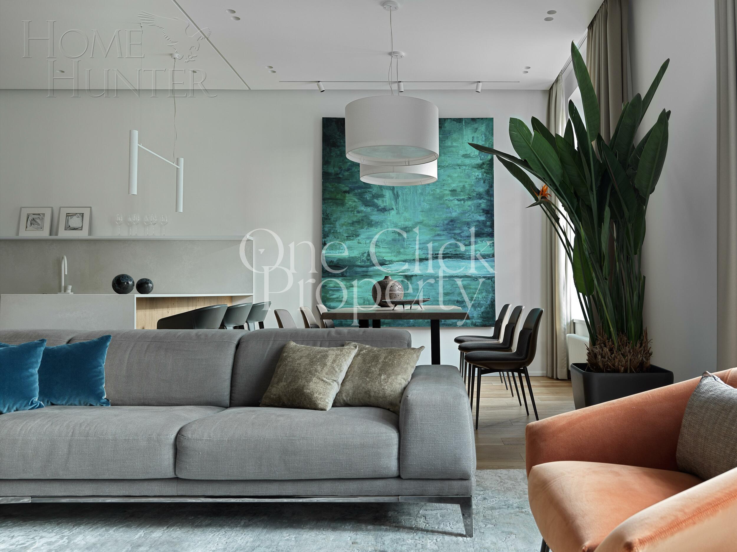 2-УРОВНЕВАЯ КВАРТИРА БЕЗ ОТДЕЛКИ 201.5 М² НА 1 ЭТАЖЕ