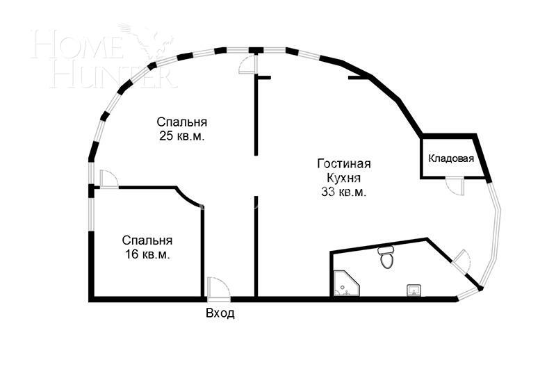 3-УРОВНЕВЫЙ ПЕНТХАУС С ОТДЕЛКОЙ 200.6 М² НА 23 ЭТАЖЕ
