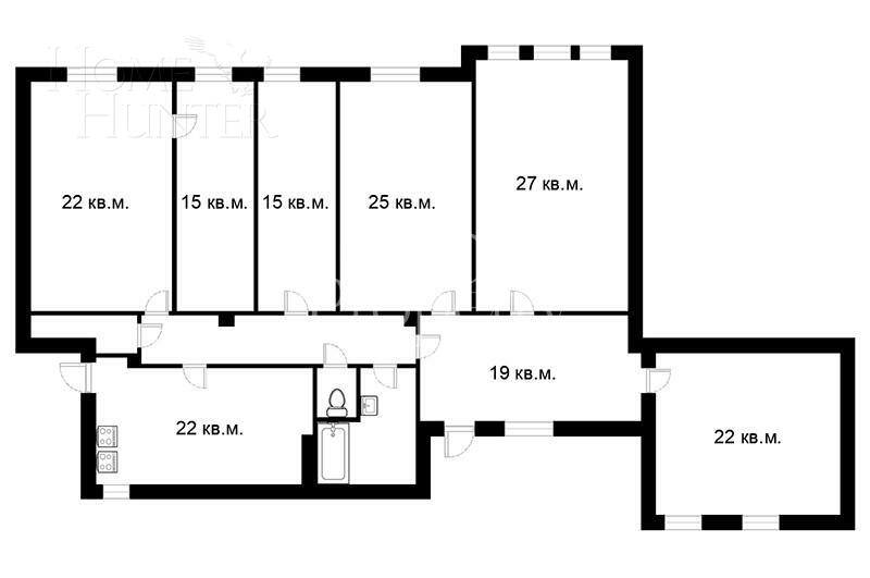 5-КОМН. КВАРТИРА БЕЗ ОТДЕЛКИ 188 М² НА 3 ЭТАЖЕ