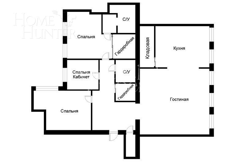 4-КОМН. КВАРТИРА С ОТДЕЛКОЙ 175 М² НА 3 ЭТАЖЕ
