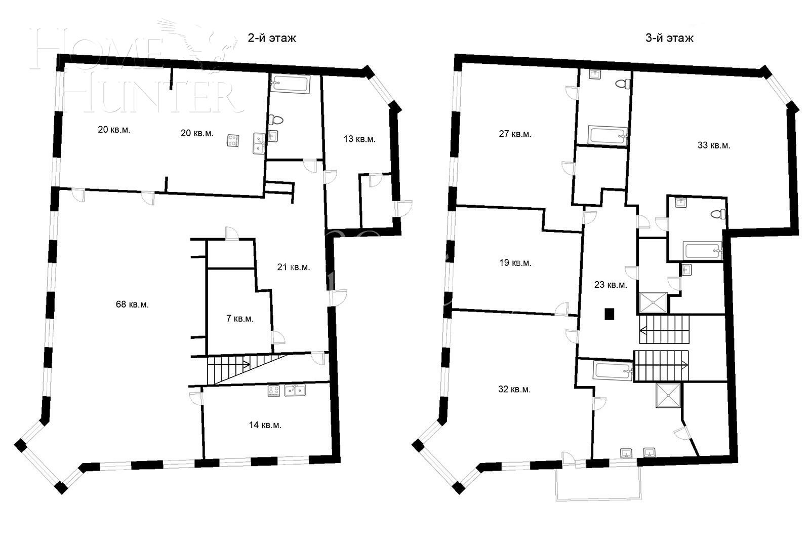 2-УРОВНЕВАЯ КВАРТИРА С ОТДЕЛКОЙ 347 М² НА 2 ЭТАЖЕ