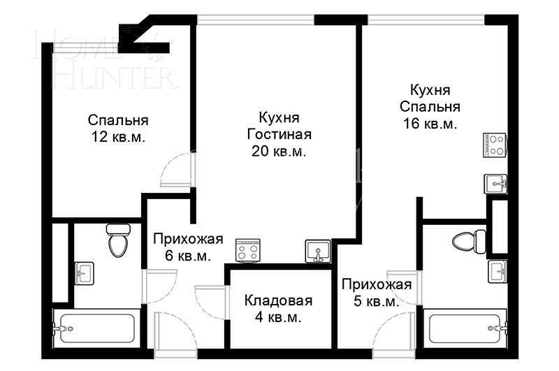 3-КОМН. АПАРТАМЕНТЫ С ОТДЕЛКОЙ 74.5 М² НА 10 ЭТАЖЕ