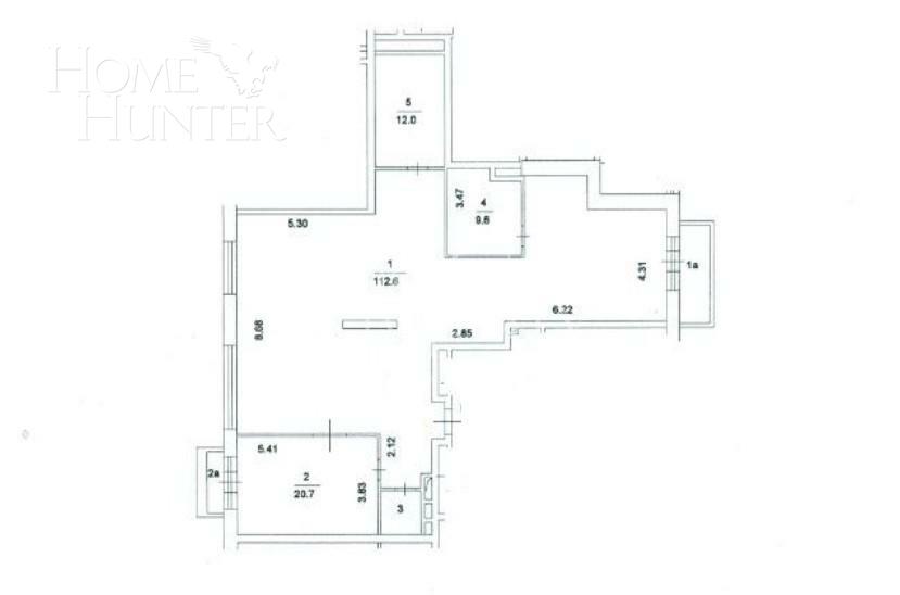 3-КОМН. КВАРТИРА БЕЗ ОТДЕЛКИ 156 М² НА 3 ЭТАЖЕ