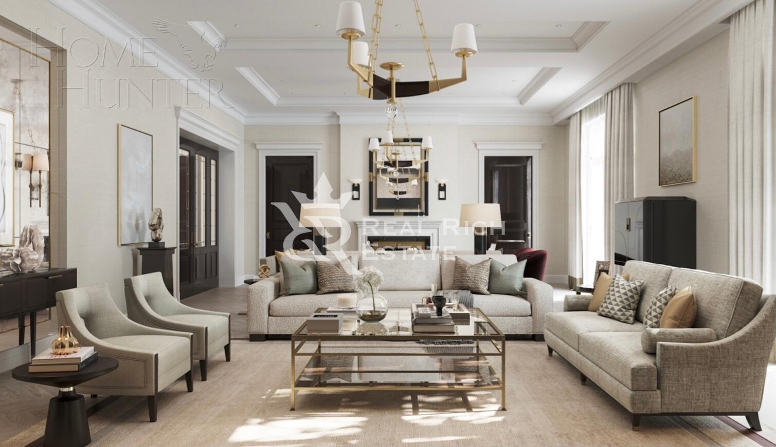 2-этажный коттедж 1 455 м² с отделкой