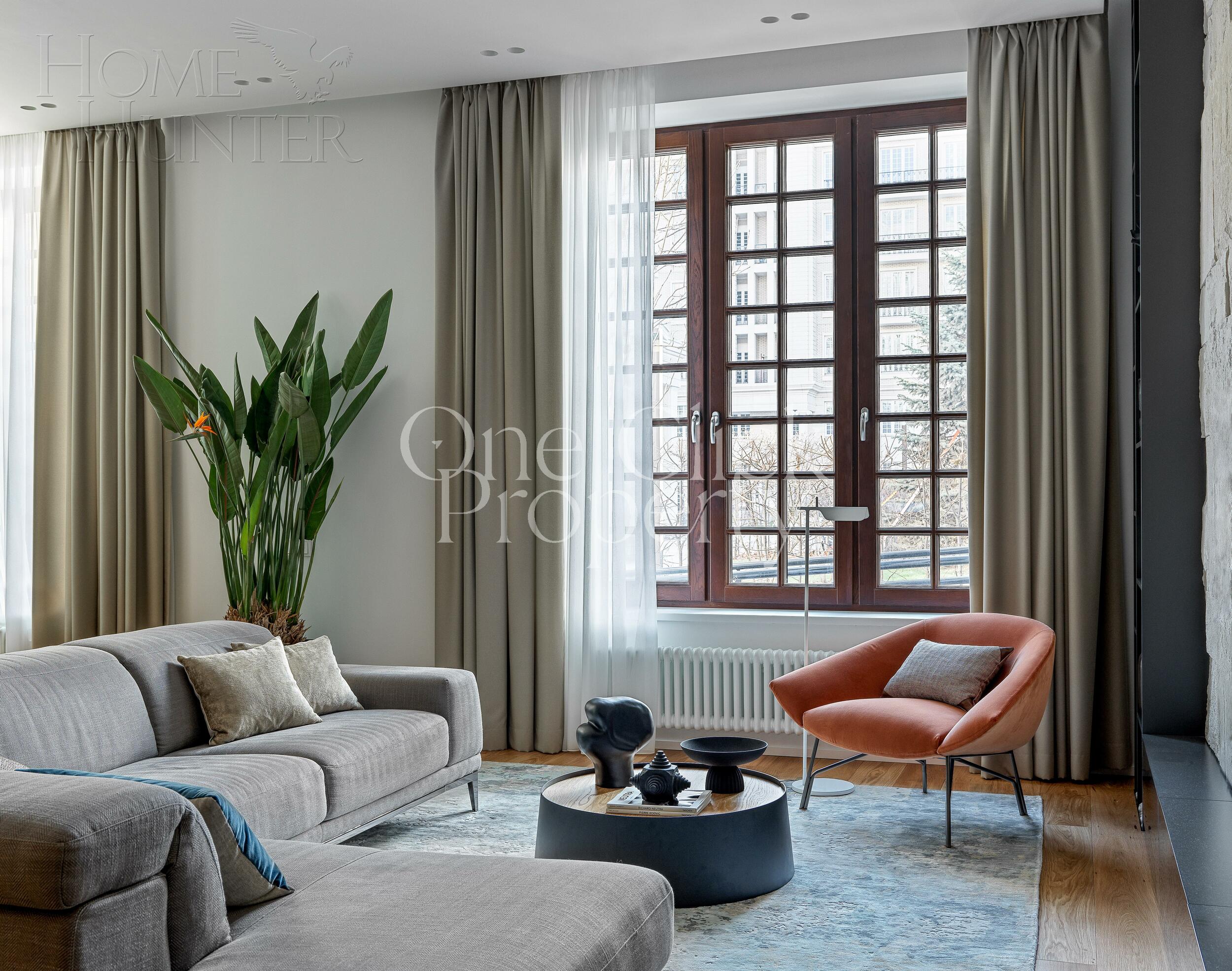 2-УРОВНЕВАЯ КВАРТИРА БЕЗ ОТДЕЛКИ 201.5 М² НА 1 ЭТАЖЕ