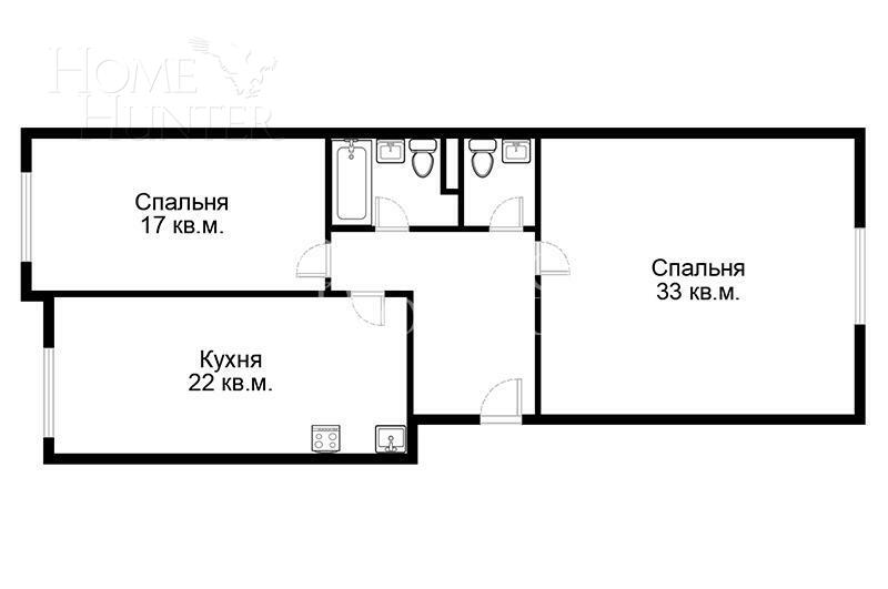 3-КОМН. КВАРТИРА БЕЗ ОТДЕЛКИ 89.9 М² НА 4 ЭТАЖЕ