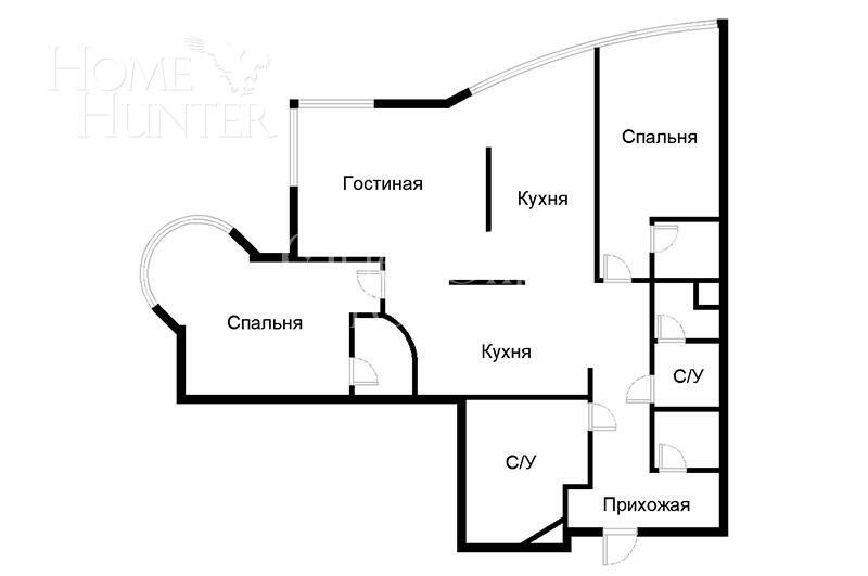 3-КОМН. КВАРТИРА С ОТДЕЛКОЙ 133.4 М² НА 17 ЭТАЖЕ