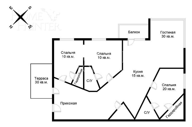 5-КОМН. КВАРТИРА С ОТДЕЛКОЙ 152 М² НА 2 ЭТАЖЕ