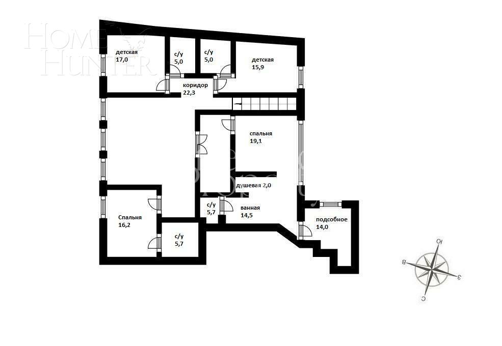 2-УРОВНЕВЫЙ ПЕНТХАУС С ОТДЕЛКОЙ 336 М² НА 4 ЭТАЖЕ