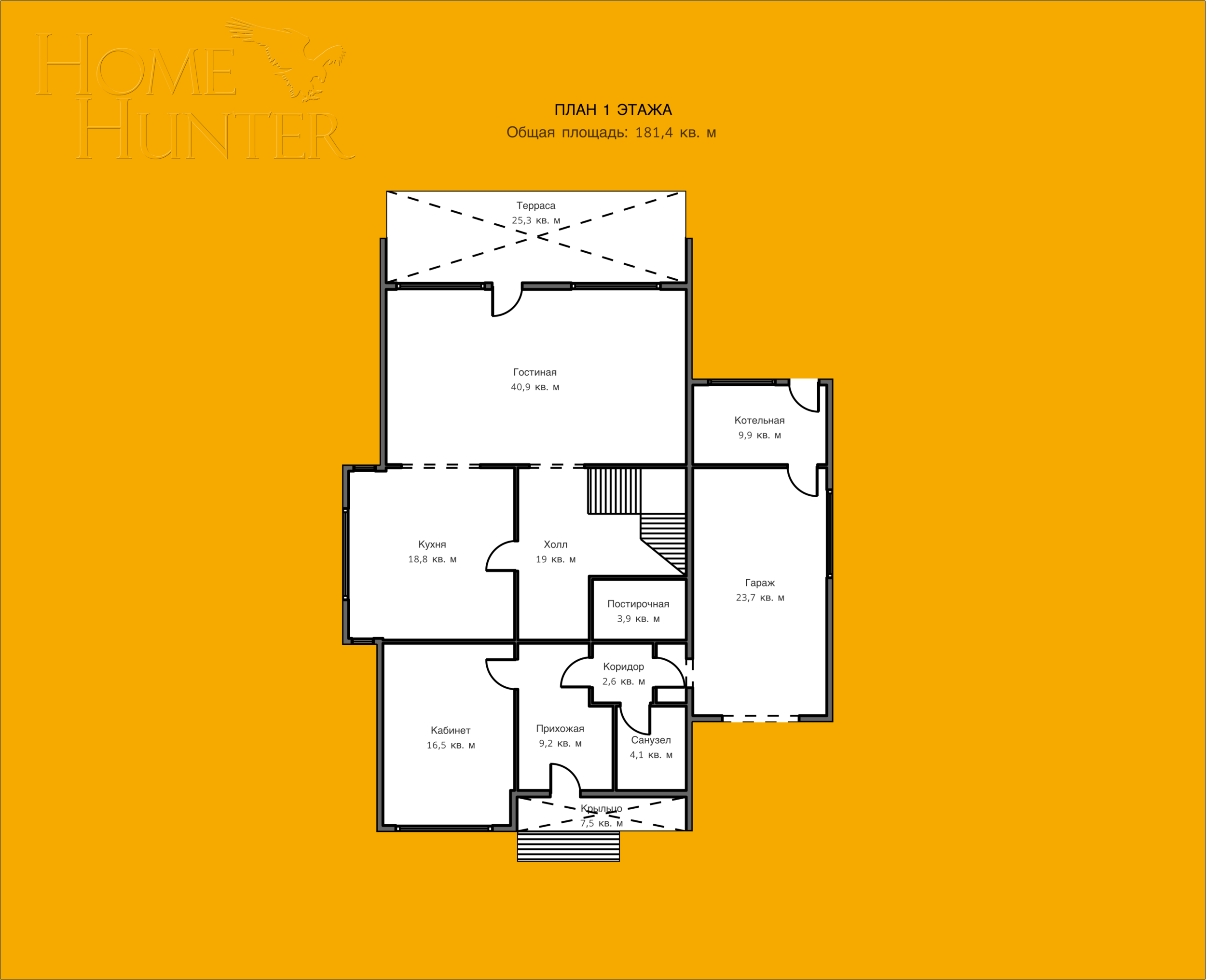 2-этажный коттедж 323 м² с отделкой