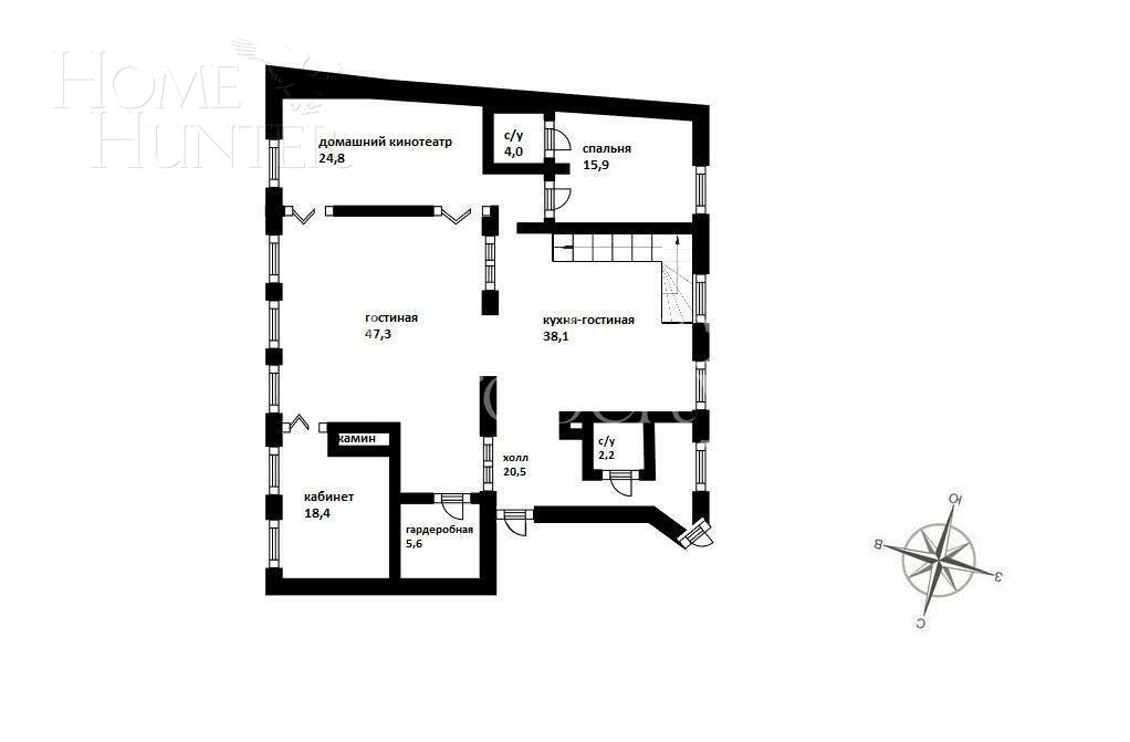 2-УРОВНЕВЫЙ ПЕНТХАУС С ОТДЕЛКОЙ 336 М² НА 4 ЭТАЖЕ