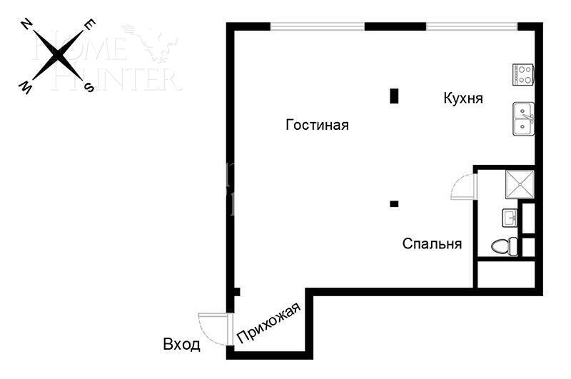 1-КОМН. АПАРТАМЕНТЫ С ОТДЕЛКОЙ 75 М² НА 5 ЭТАЖЕ