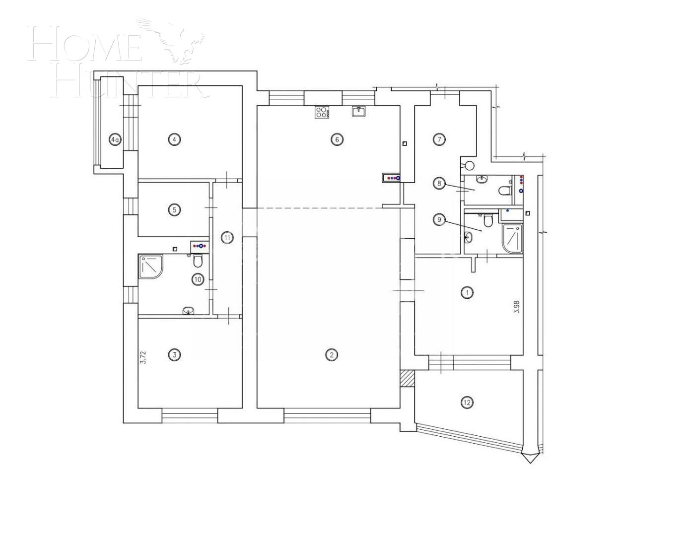 4-КОМН. КВАРТИРА С ОТДЕЛКОЙ 172 М² НА 5 ЭТАЖЕ