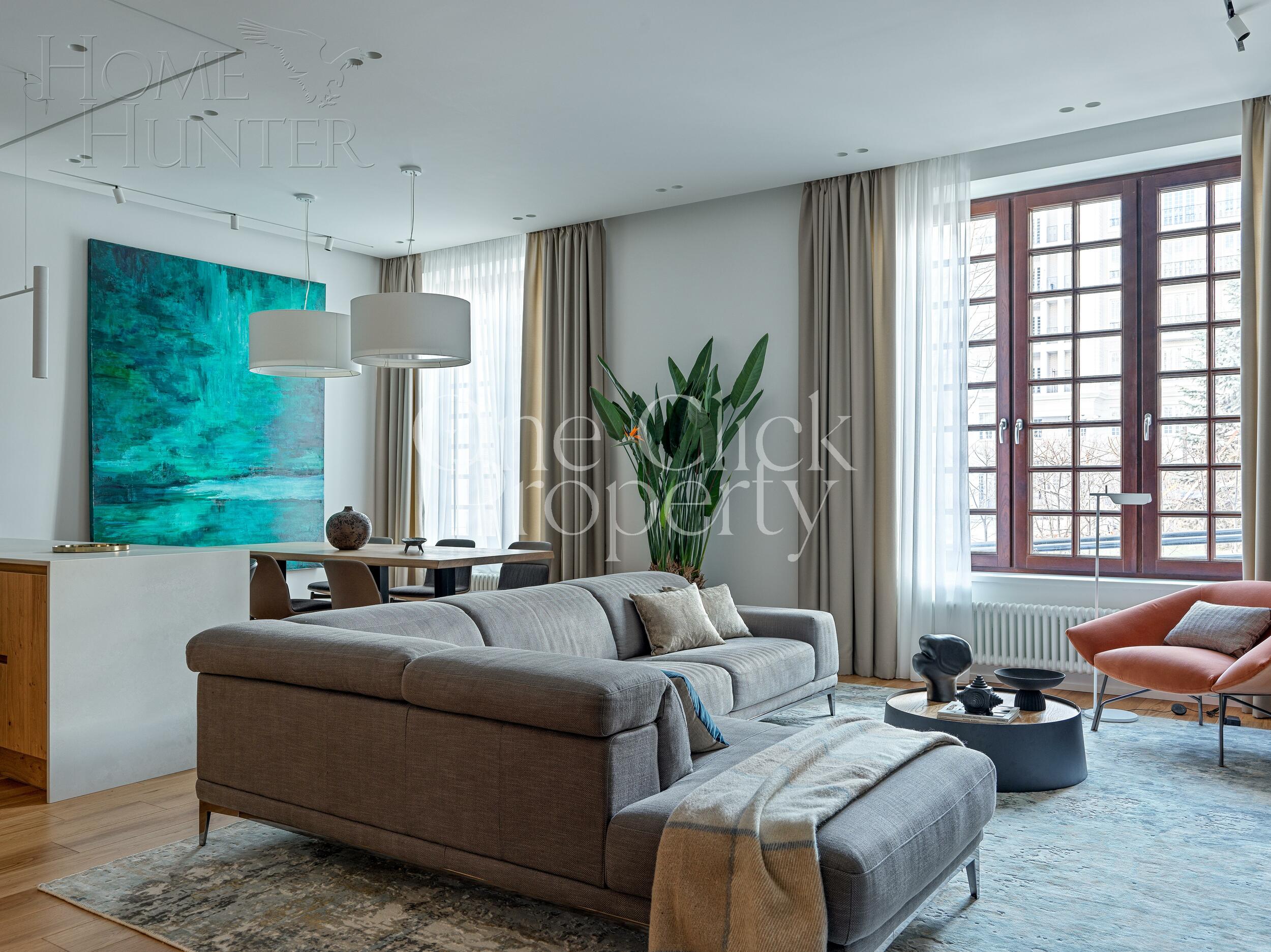 2-УРОВНЕВАЯ КВАРТИРА БЕЗ ОТДЕЛКИ 201.5 М² НА 1 ЭТАЖЕ