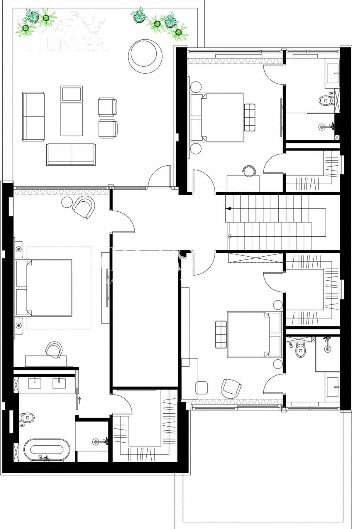 2-этажный коттедж 386 м² без отделки