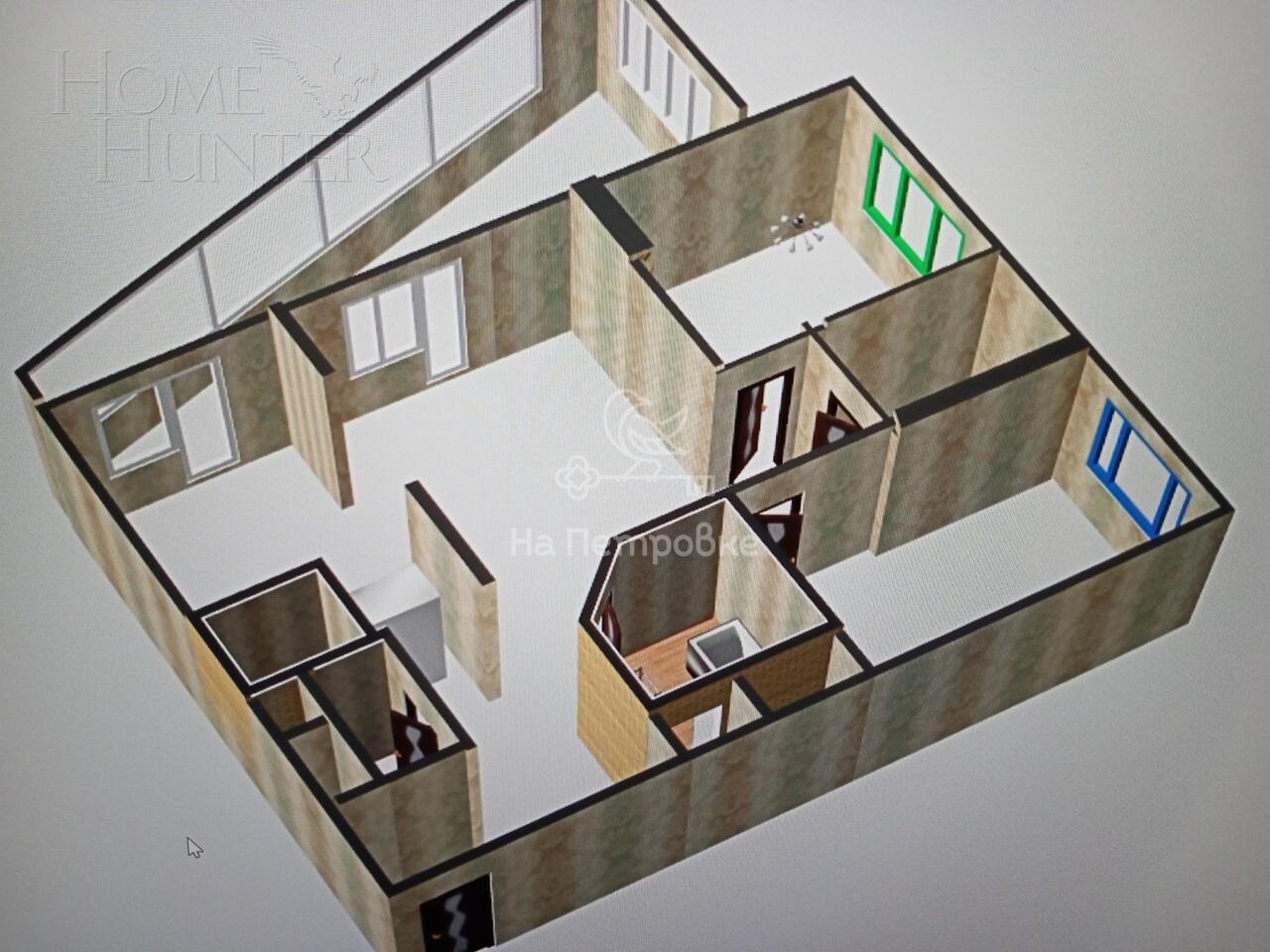 3-КОМН. КВАРТИРА БЕЗ ОТДЕЛКИ 108.1 М² НА 8 ЭТАЖЕ
