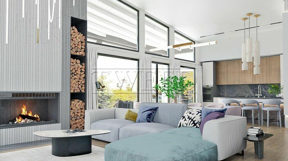 2-этажный коттедж 500 м² с отделкой