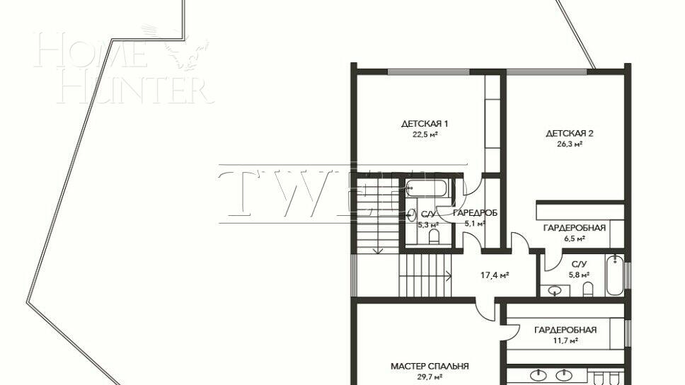 2-этажный коттедж 500 м² с отделкой