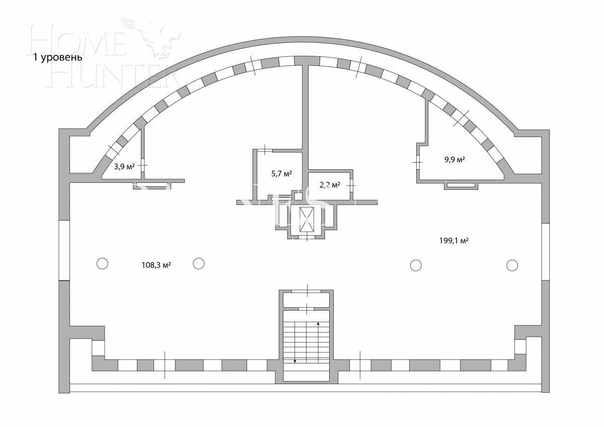 2-УРОВНЕВЫЙ ПЕНТХАУС БЕЗ ОТДЕЛКИ 640 М² НА 7 ЭТАЖЕ