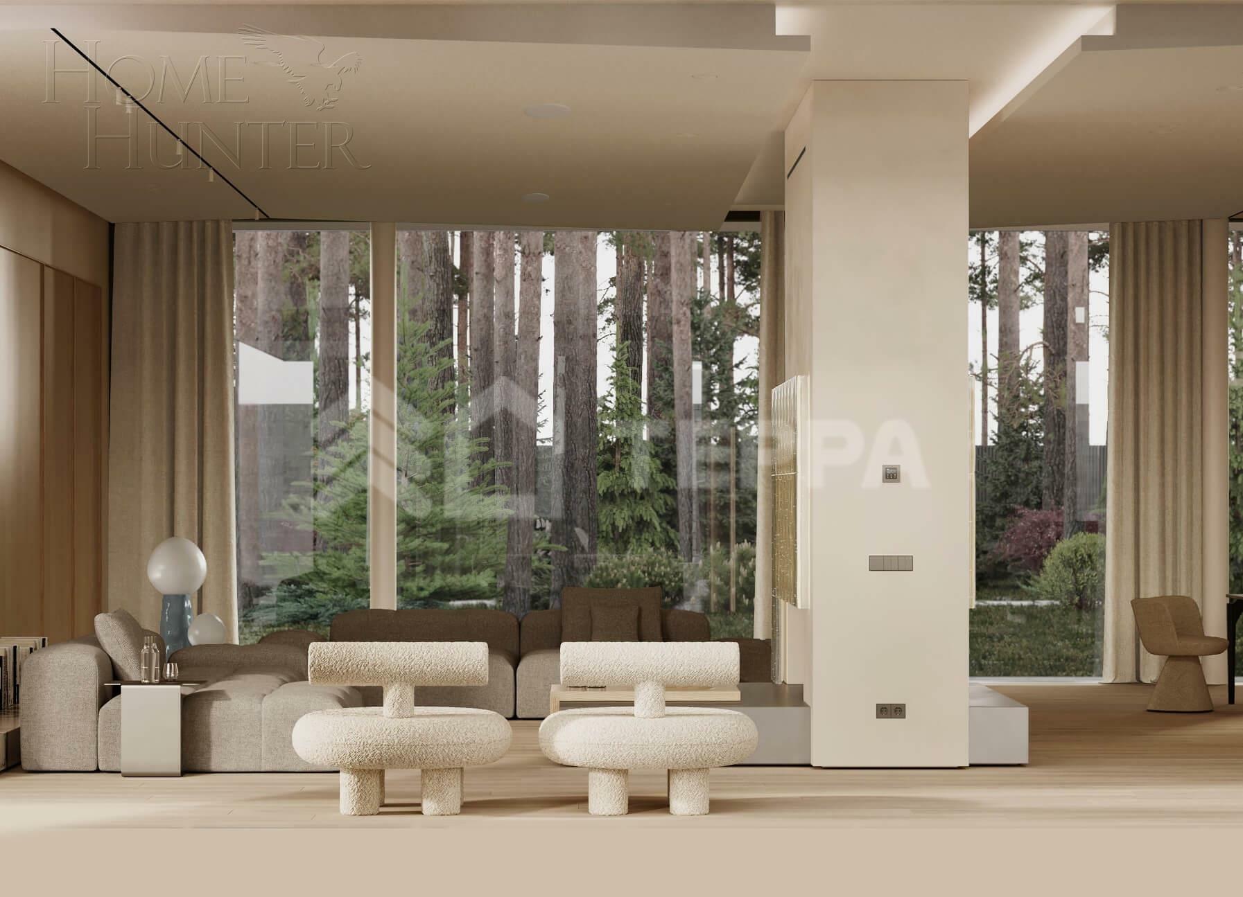 2-этажный коттедж 1 050 м² без отделки