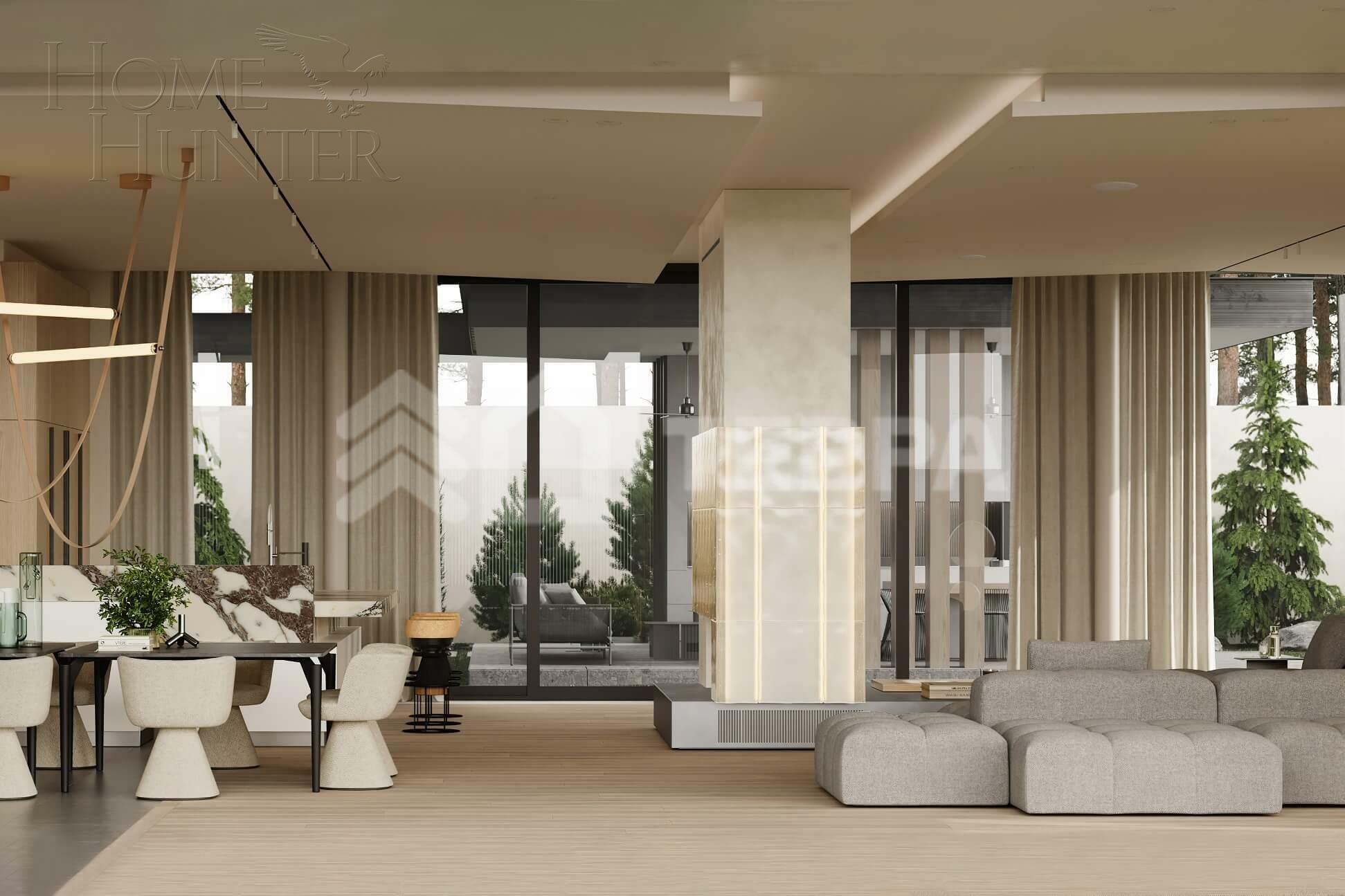 2-этажный коттедж 1 050 м² без отделки