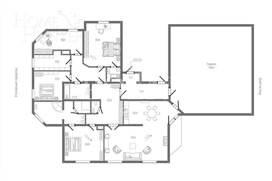 5-КОМН. КВАРТИРА С ОТДЕЛКОЙ 234 М² НА 8 ЭТАЖЕ