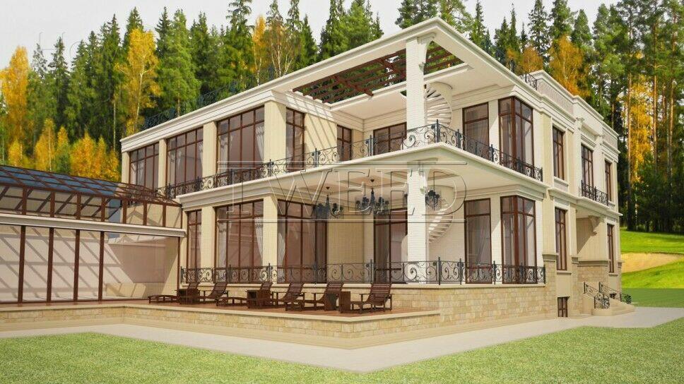 2-этажный коттедж 1 500 м² без отделки