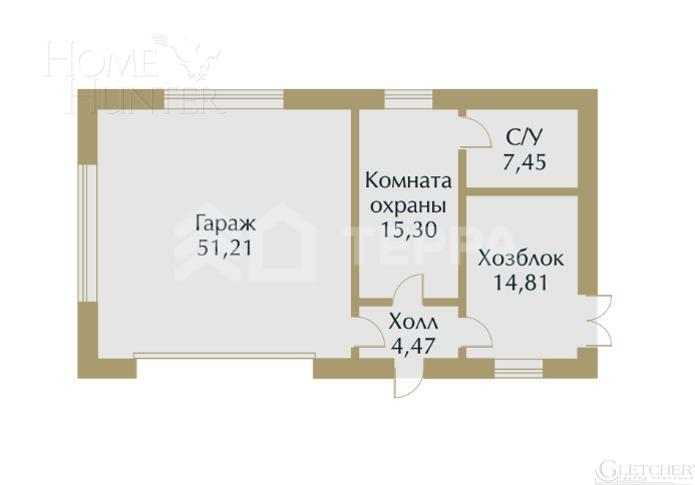 2-этажный коттедж 862 м² без отделки