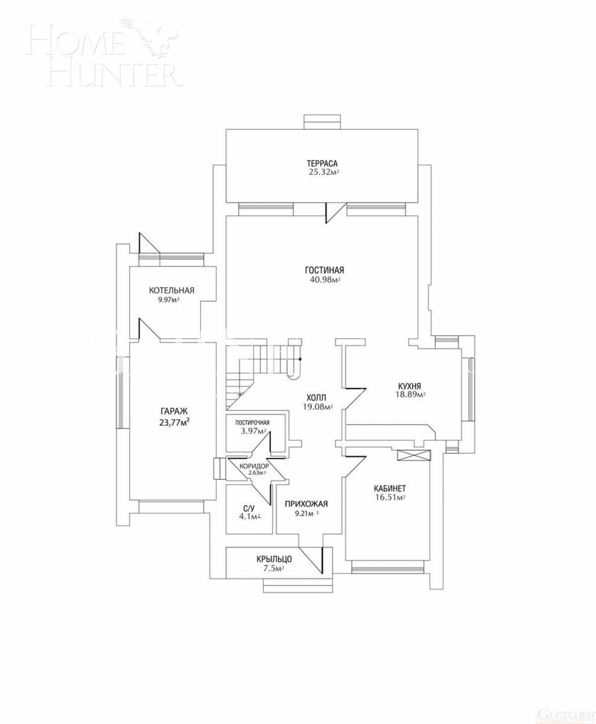 2-этажный коттедж 344.21 м² с отделкой