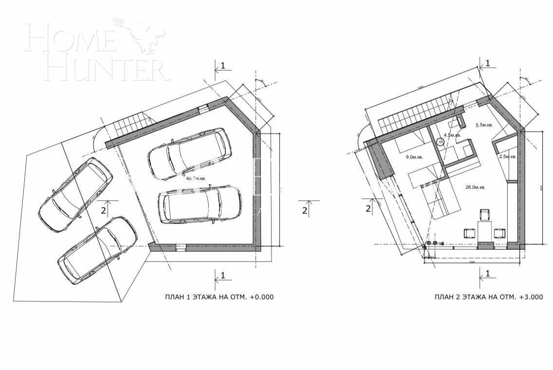 2-этажный коттедж 1 300 м² без отделки