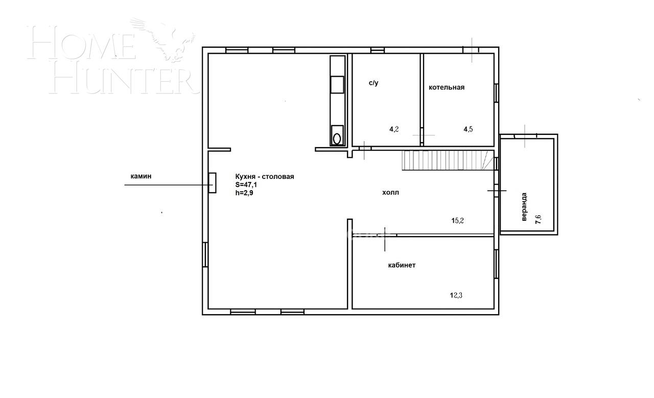 2-этажный коттедж 199.7 м² с отделкой