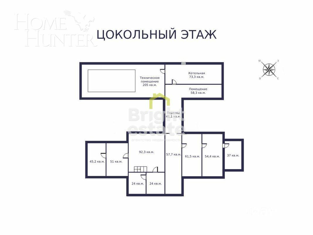 2-этажный коттедж 1 800 м² с отделкой