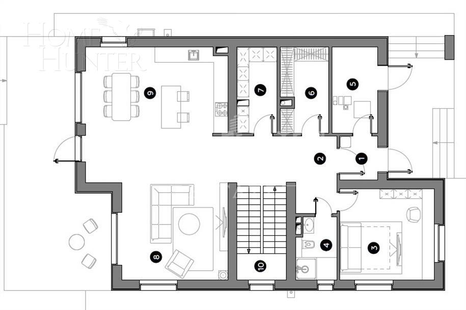 2-этажный коттедж 290.6 м² без отделки