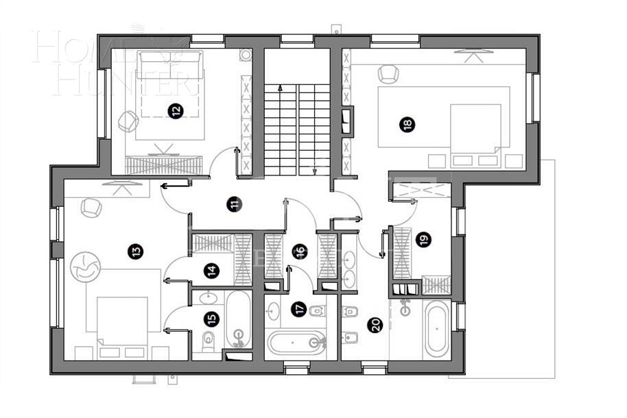 2-этажный коттедж 291 м² без отделки