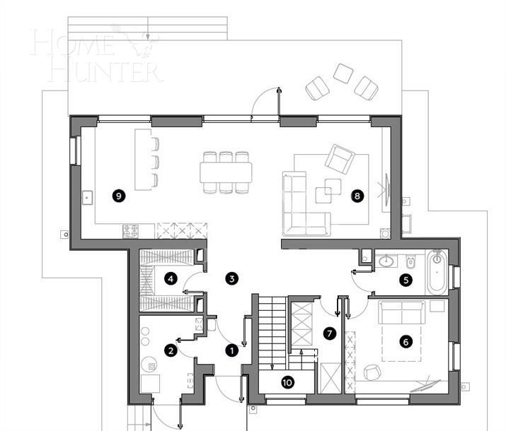 2-этажный коттедж 284 м² без отделки
