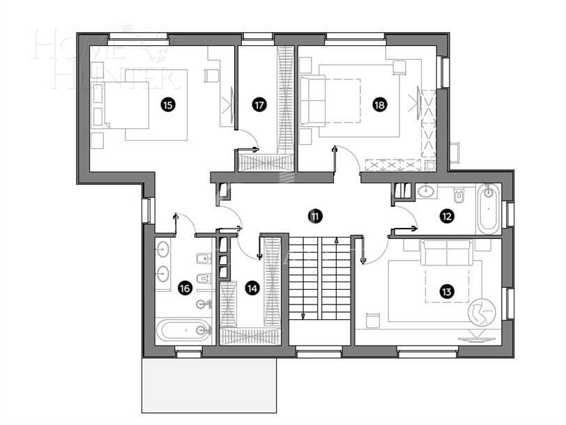 2-этажный коттедж 284 м² без отделки