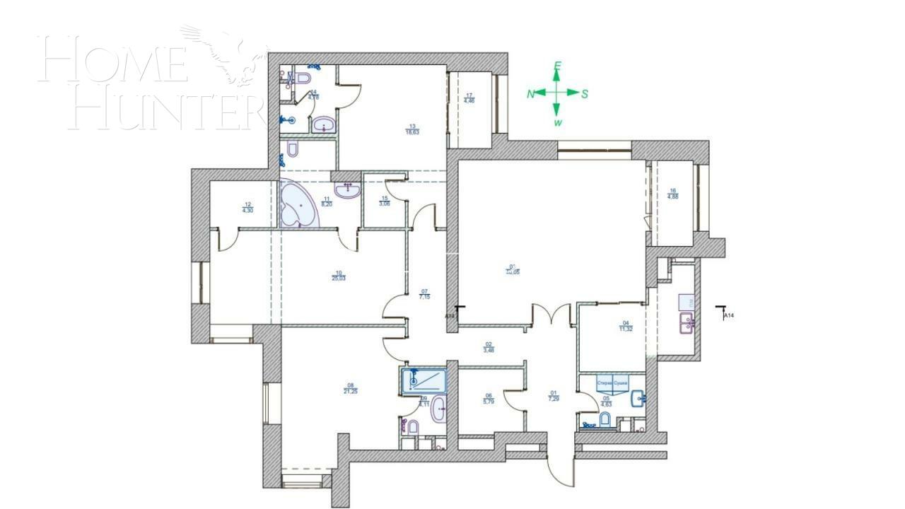 4-КОМН. КВАРТИРА С ОТДЕЛКОЙ 171 М² НА 9 ЭТАЖЕ