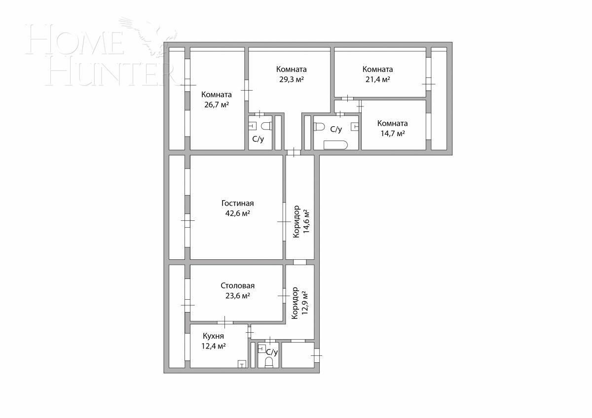 5-КОМН. КВАРТИРА С ОТДЕЛКОЙ 217.4 М² НА 16 ЭТАЖЕ