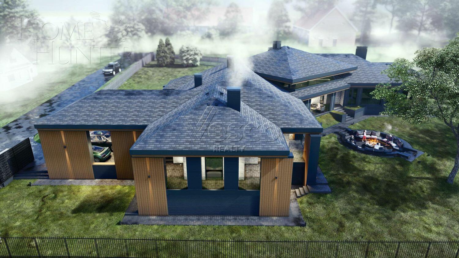 1-этажный коттедж 611 м² без отделки