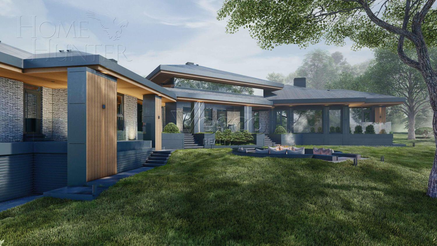 1-этажный коттедж 611 м² без отделки