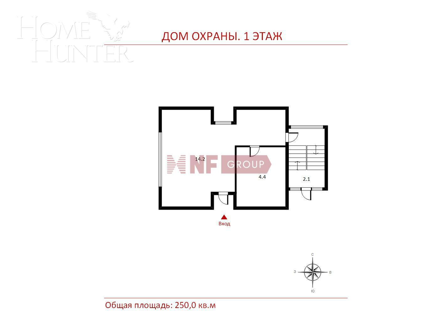 4-этажный коттедж 1 100 м² с отделкой