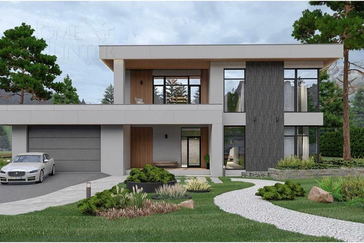 2-этажный коттедж 576.43 м² без отделки