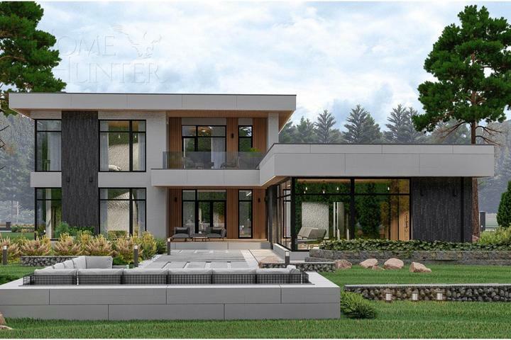 2-этажный коттедж 576.43 м² без отделки